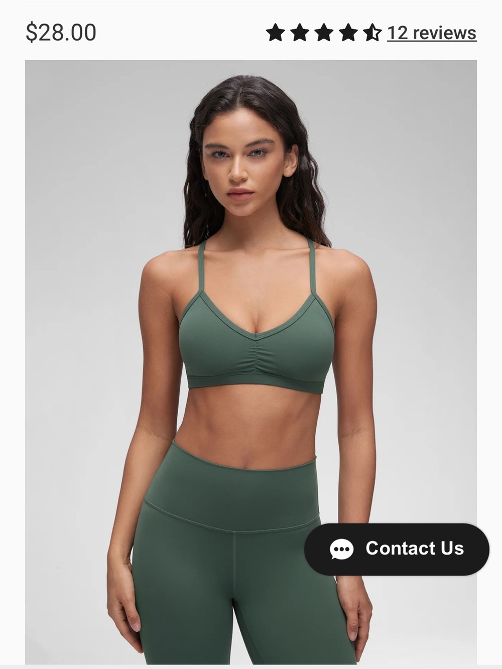 Crz Yoga Butterluxe Sports v Neck bra